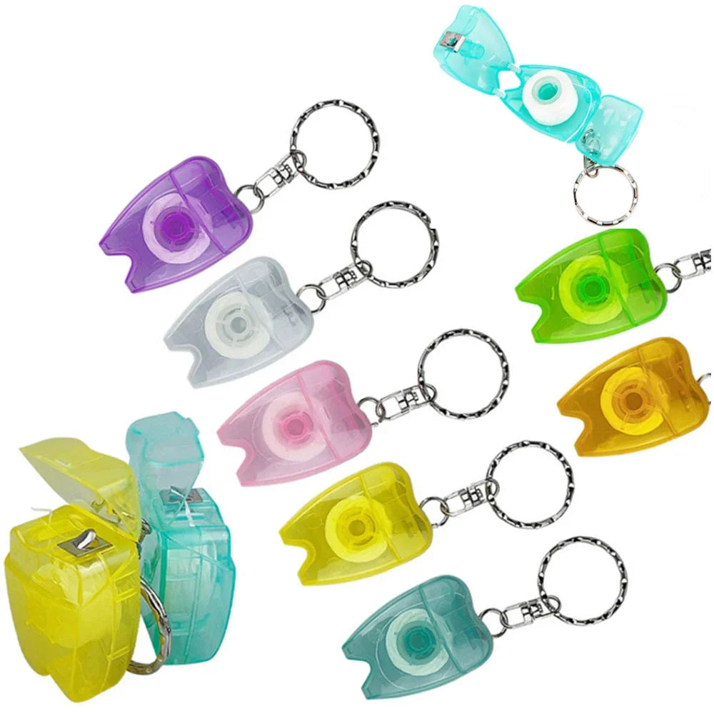 Dental Flosser 15m Interdental Picks With Keychain Pack