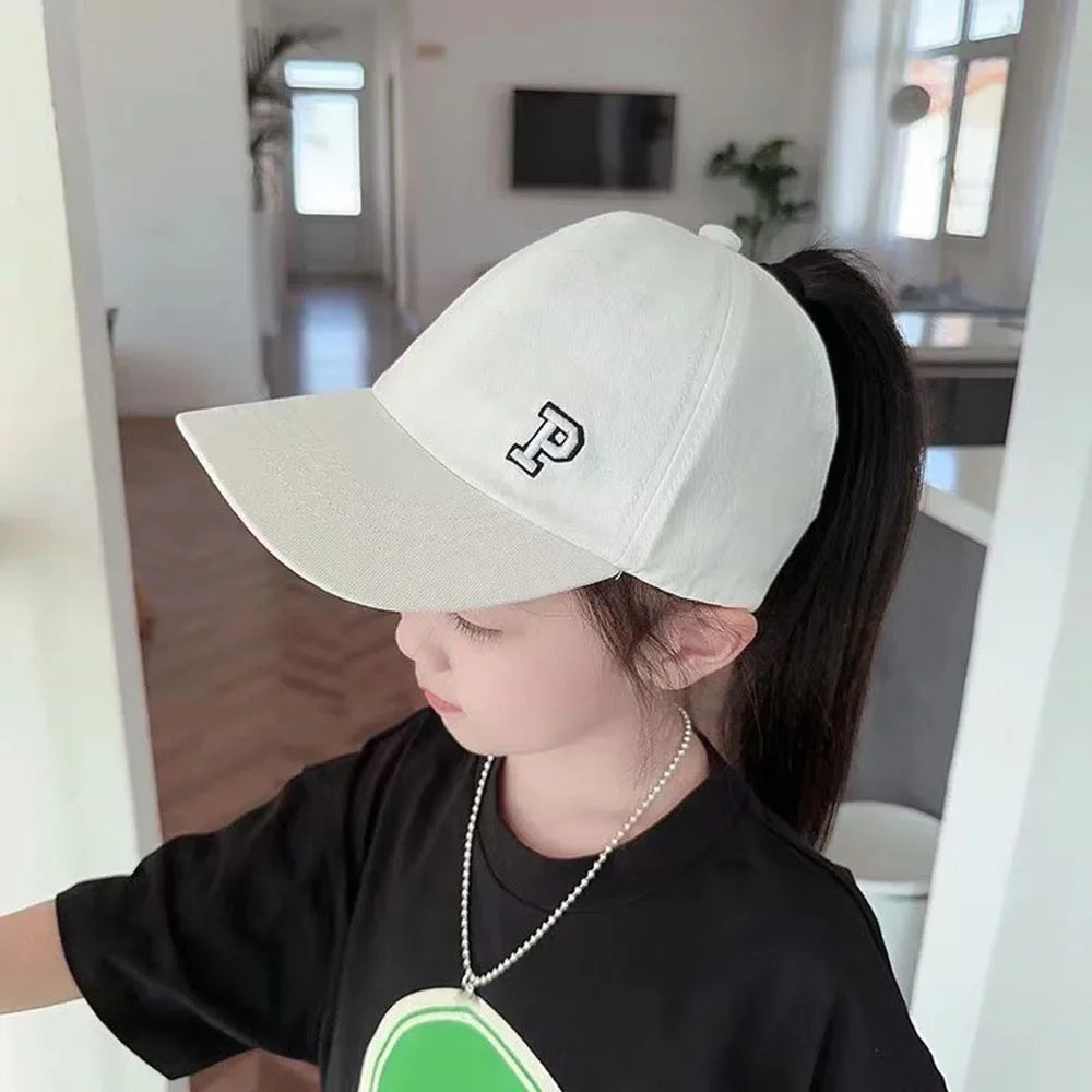 Kids Ponytail Baseball Cap Sun Hat Unisex Travel Cap