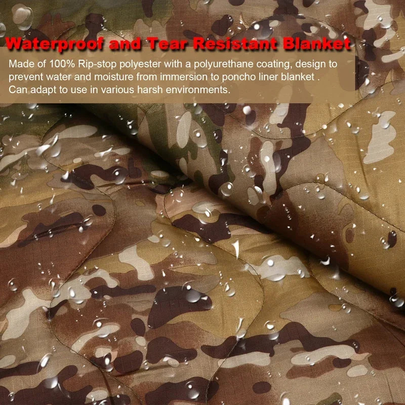NONE Tactical Army Poncho Liner Woobie for Camping and Hunting