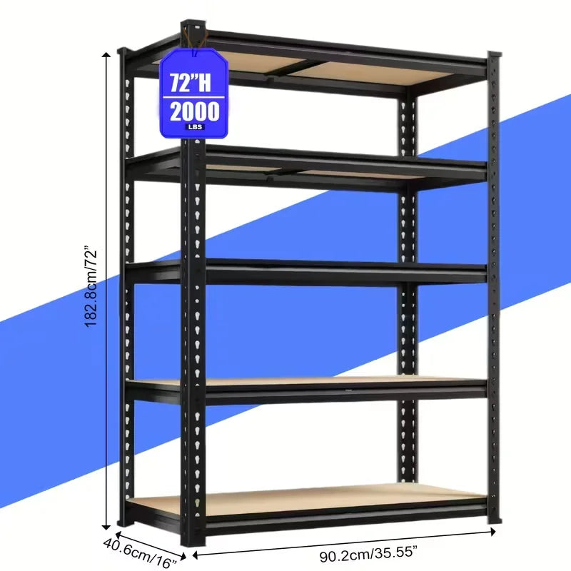Adjustable Metal Double Layer Column Shelving Unit
