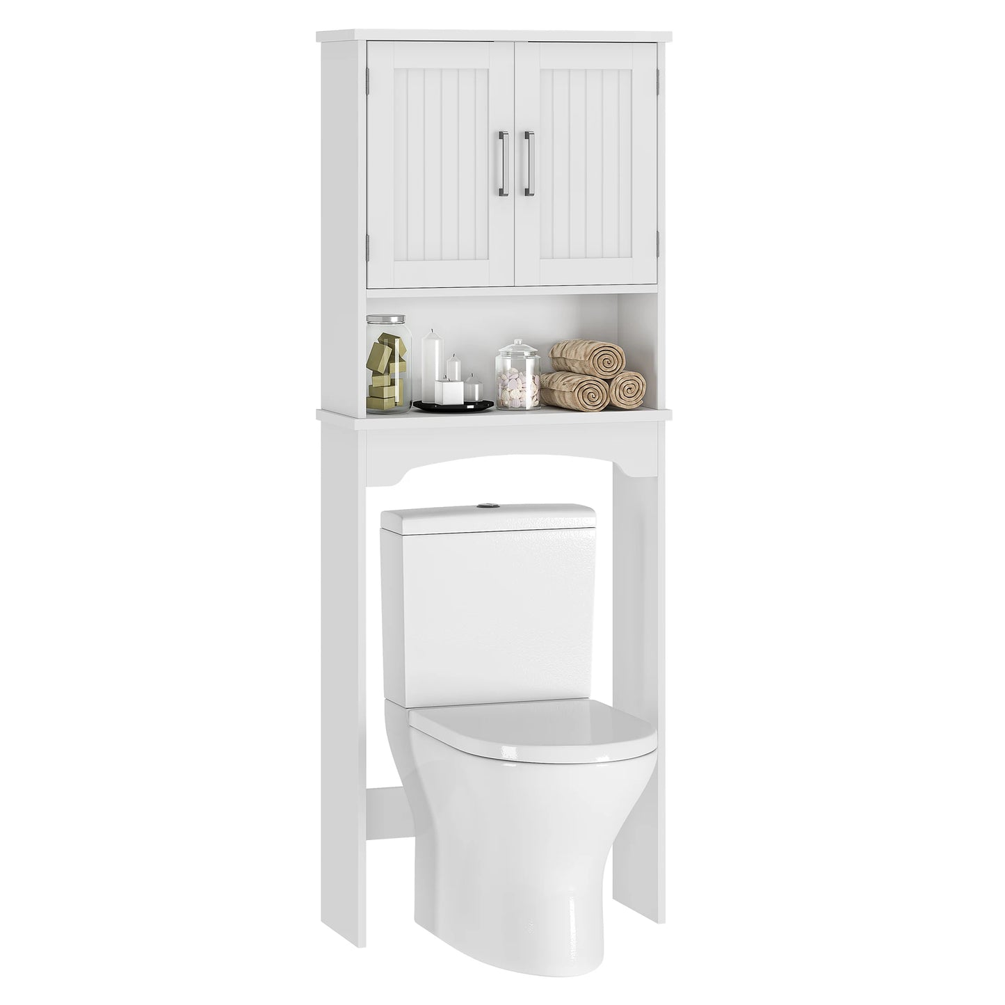 HiMISS Over The Toilet Storage Cabinet Double Doors