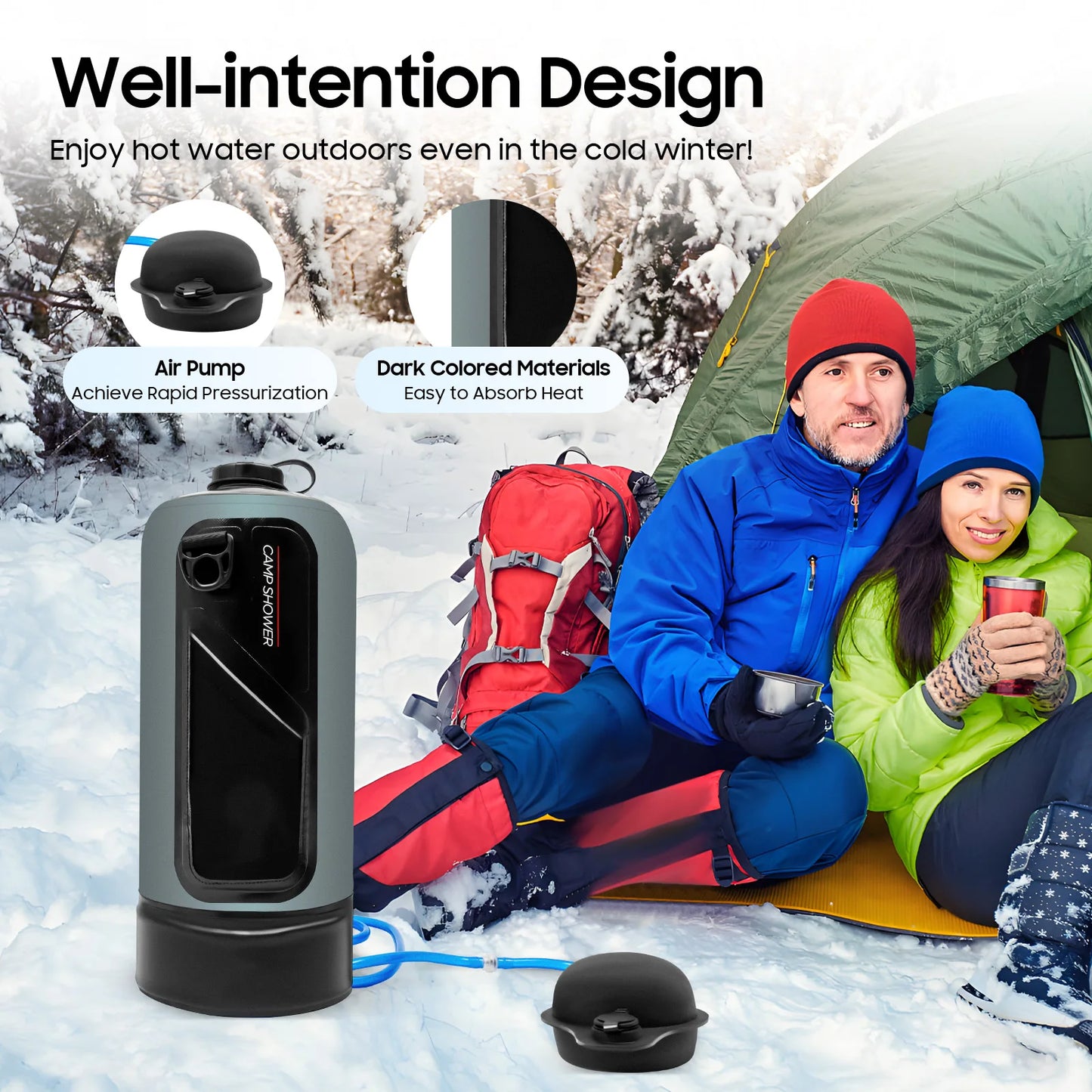Bymaocar Portable Camping Shower Bag Outdoors Adventure