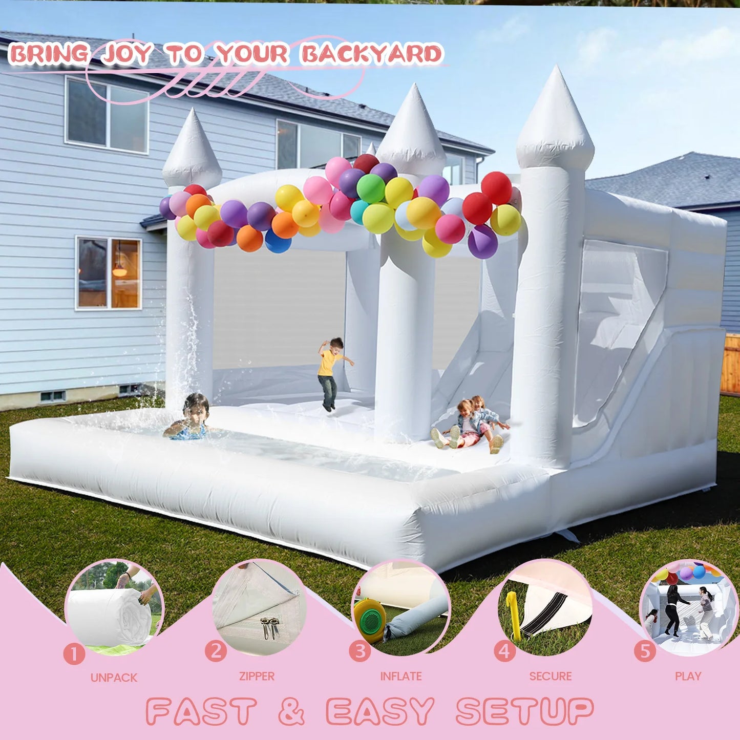 RTS Inflatable Commercial Bounce House Wedding Castle