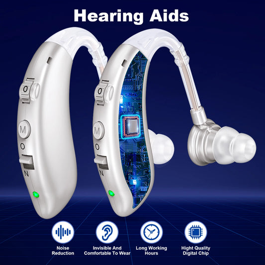 K&FCOPTEE Pair Volume-Adjustable Rechargeable Hearing Aids