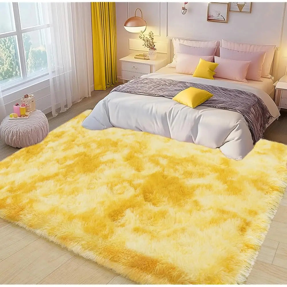 DIXSG Soft Fluffy Living Room Rug Non Slip Shag Carpet