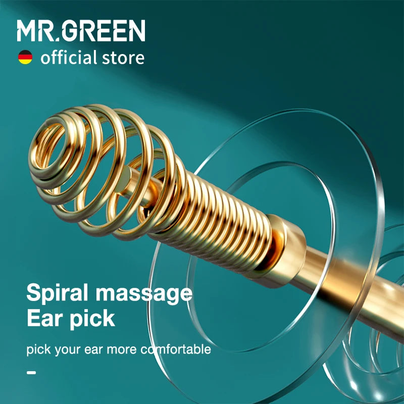 MR.GREEN Ear Wax Removal 360 Degree Spiral Massage Ear Cleaner Stainless Steel