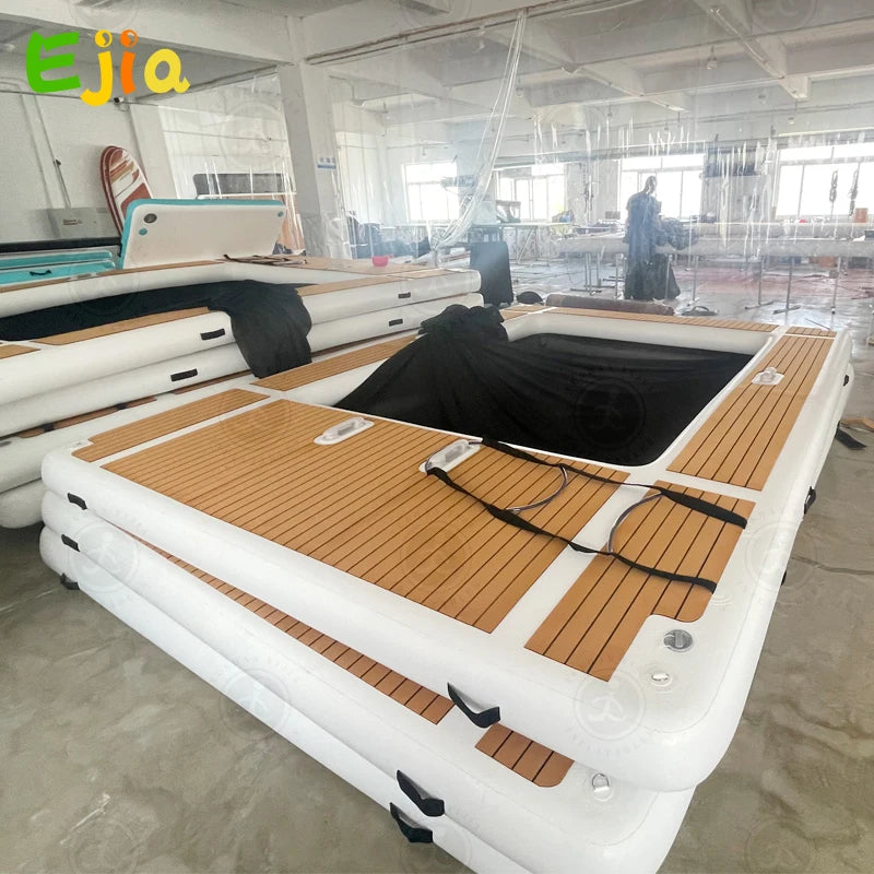 Ejia Inflatable Pool Floating Dock With Non Slip EVA Surface