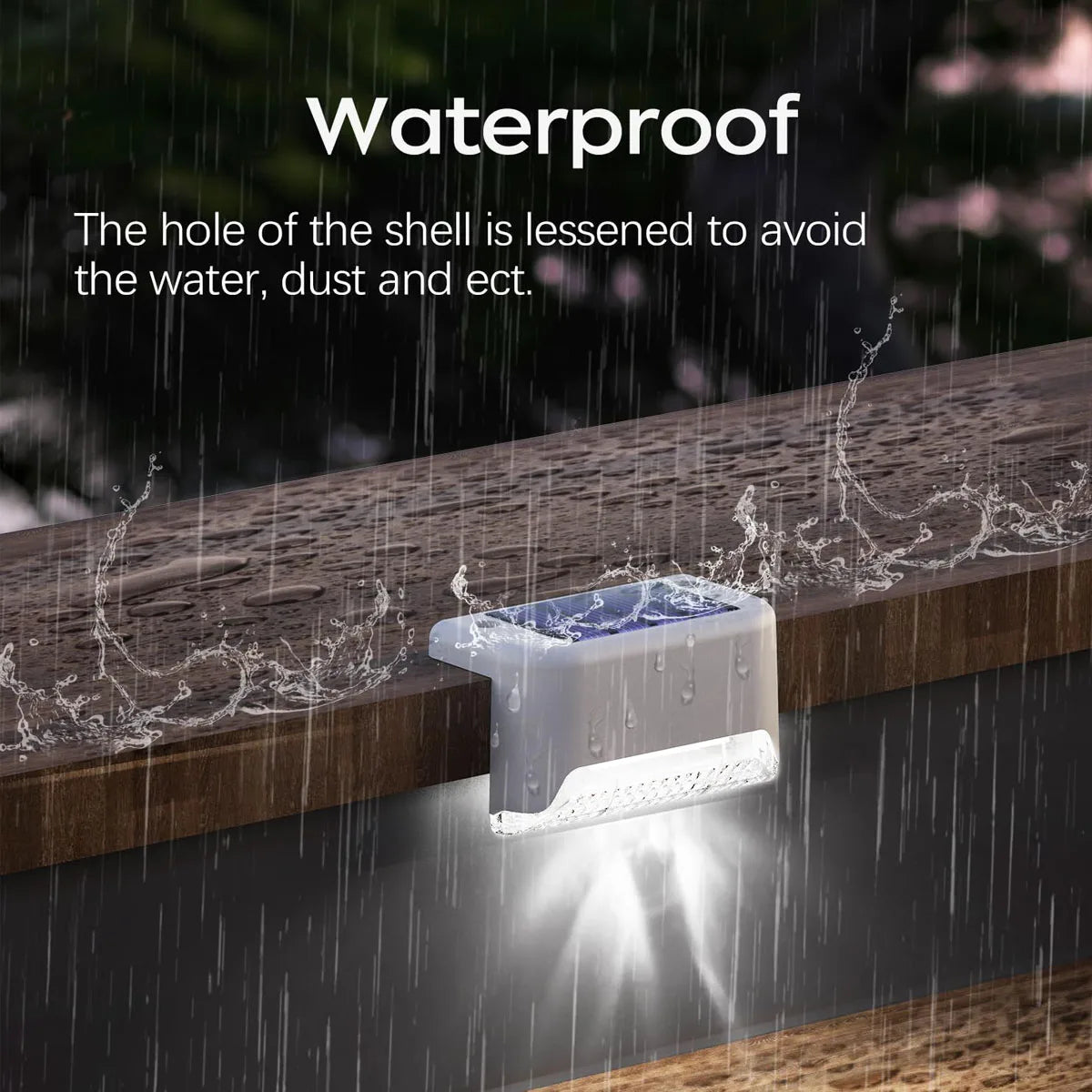 Solar Powered Led Deck Lights Outdoor Steps Waterproof