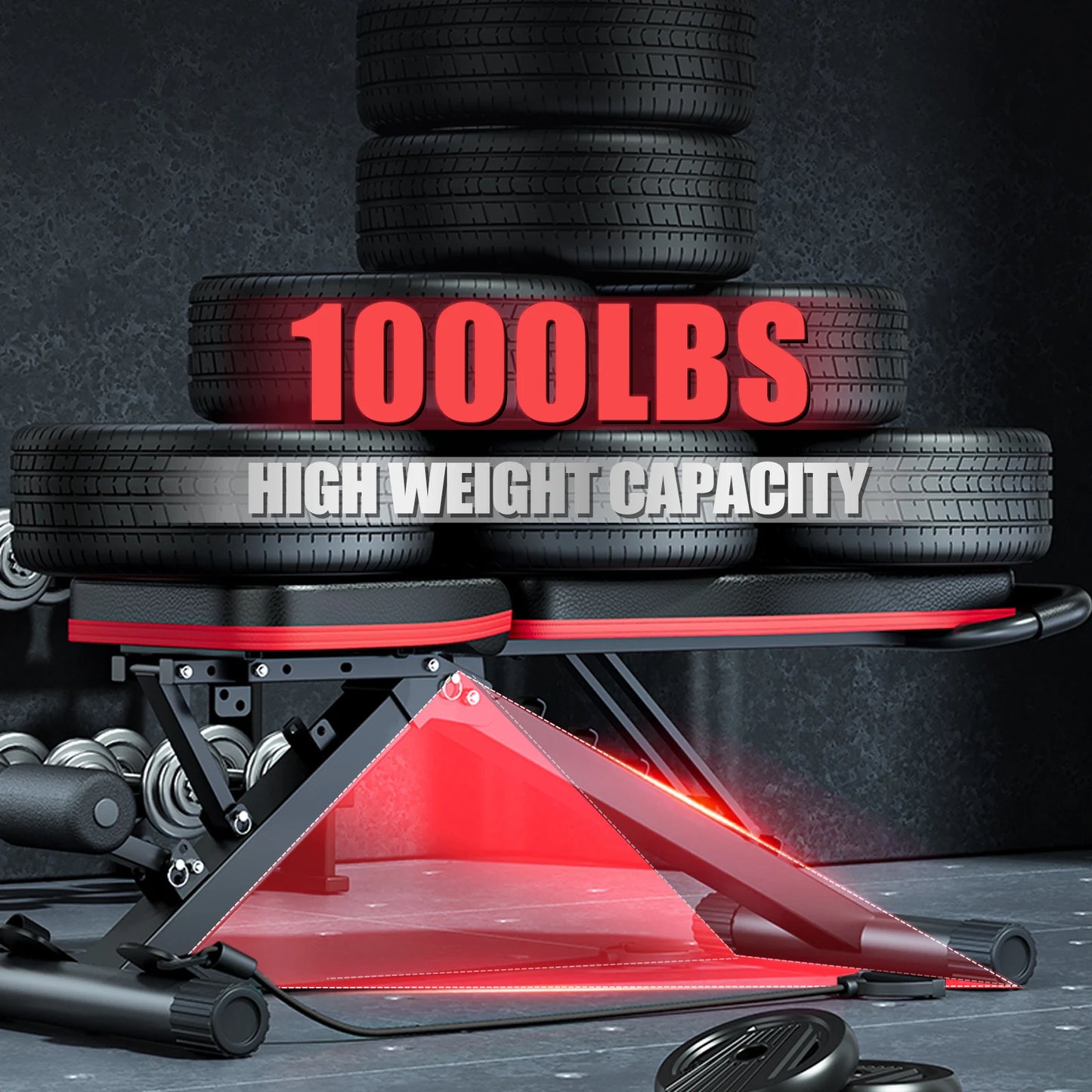 Foldable 14-In-1 Dumbbell Bench With Six Adjustable Levels For Full Body Workout