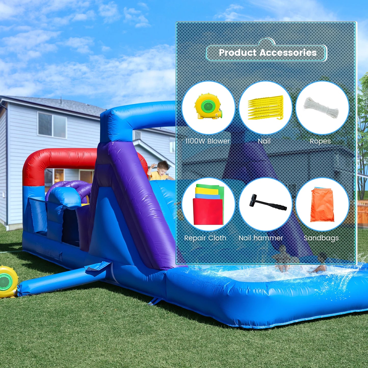 RTS Inflatable Commercial PVC Obstacle Course Bounce House