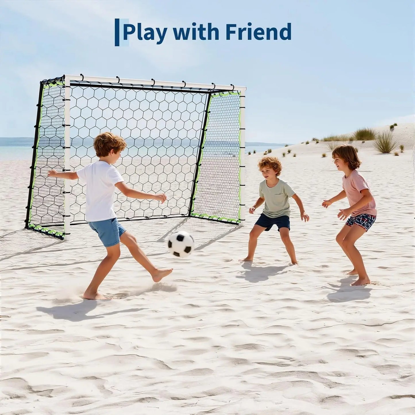 HiMISS 3-In-1 Soccer Goal Training Rebounder Net For Ball Control