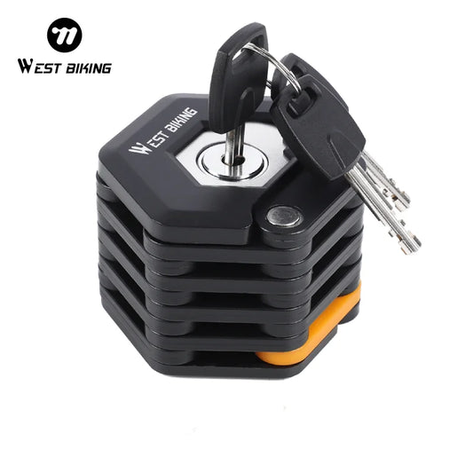 West Biking Foldable Bicycle Lock High Security Anti Theft