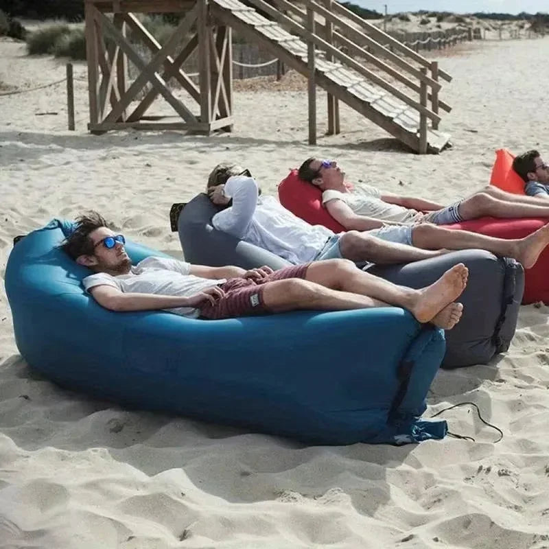 Inflatable Lounger Air Sofa Extra Thick Foldable Outdoor Couch