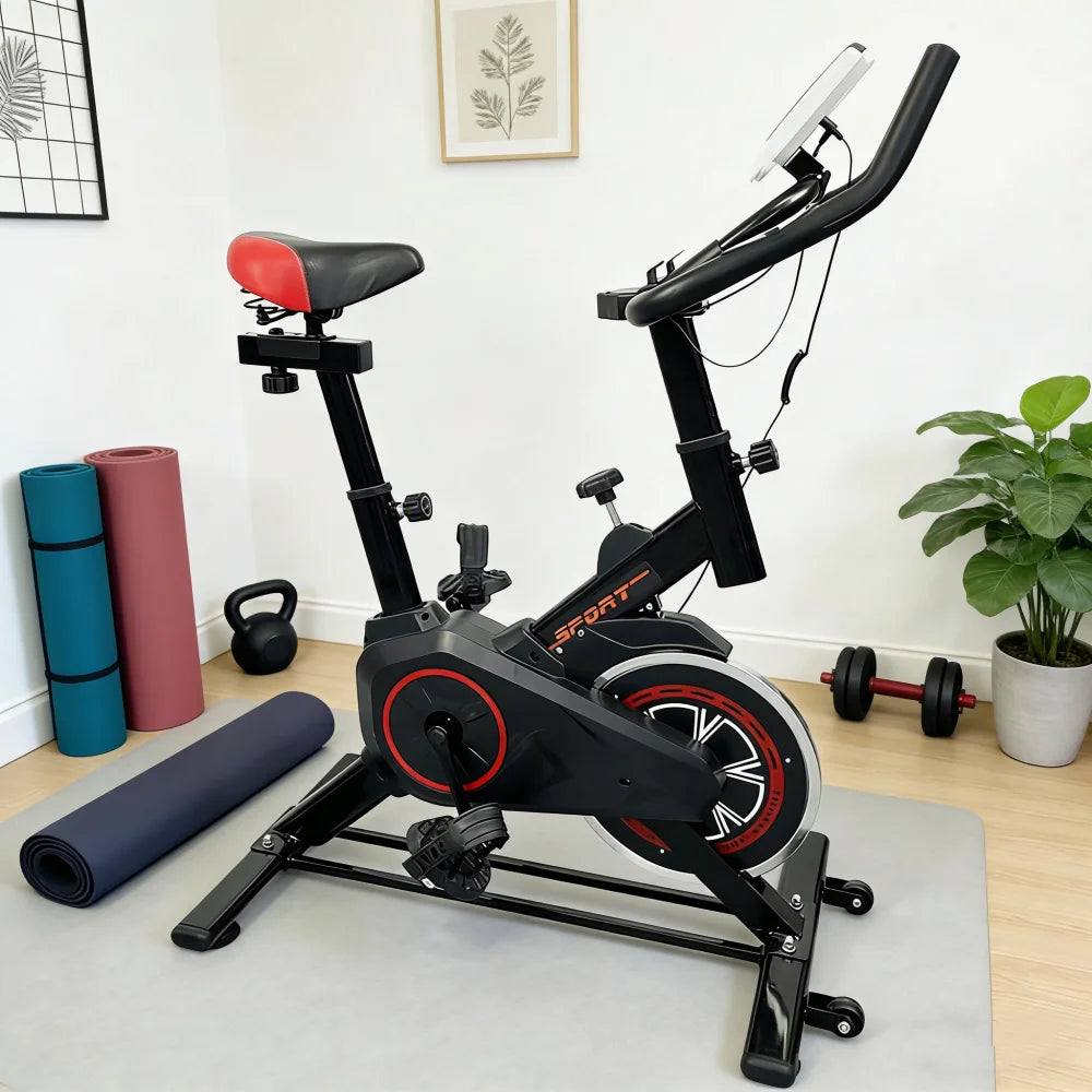 Silent Indoor Exercise Bike With Comfortable Seat For Cardio Training