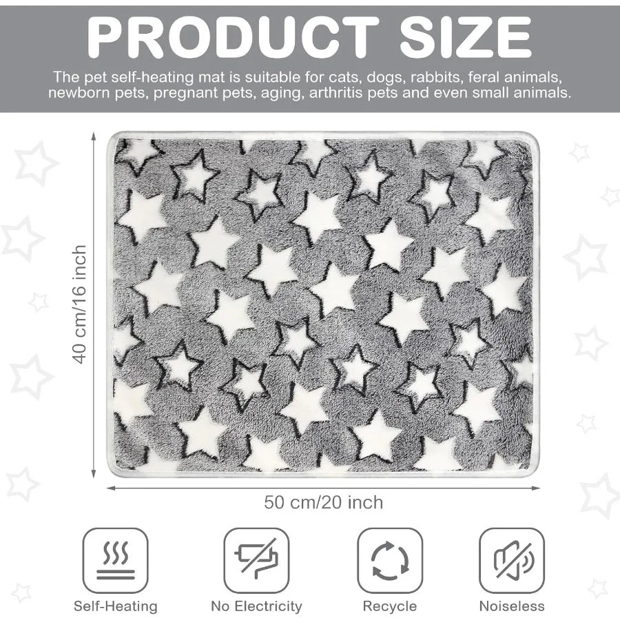 2 Pack Self Warming Thermal Pet Bed Mat Indoor Cats
