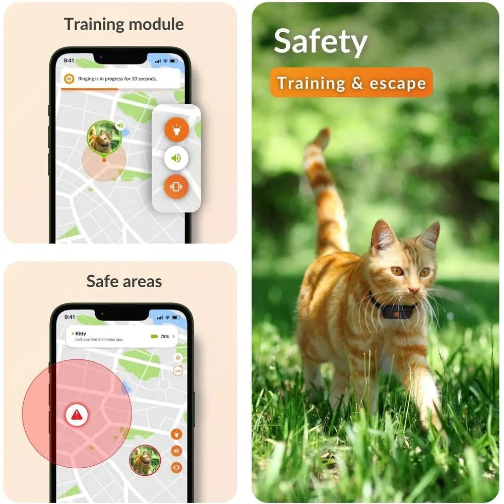 Cat XS Real-Time Mini GPS Tracker For Cats Collar Included