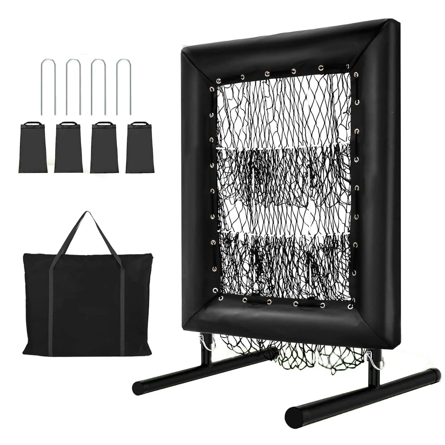 HiMISS Adjustable Pitching Net With Strike Zone Training