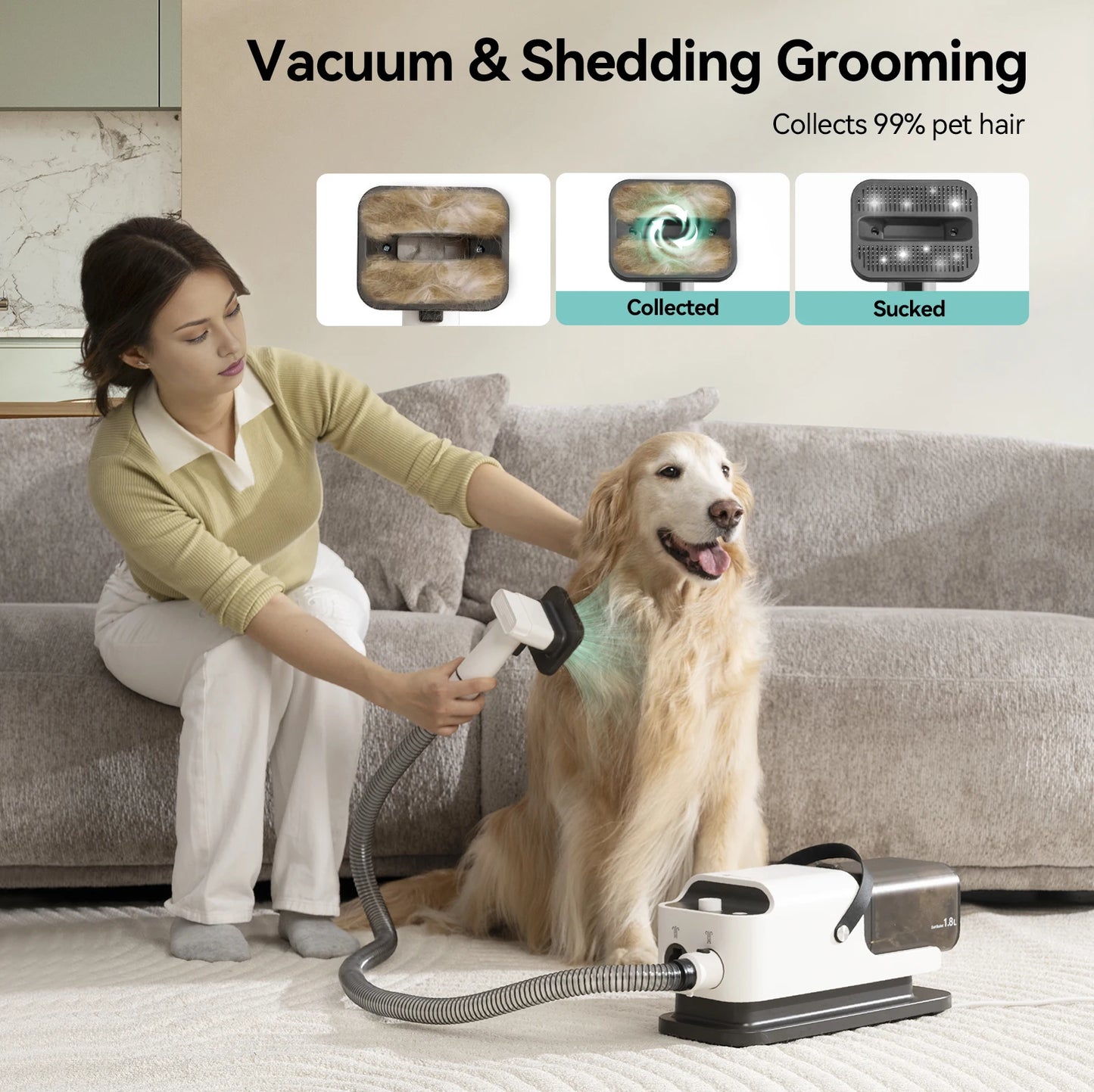 P1 Vacuum Cleaner and Pet Grooming Kit with Hair Dryer