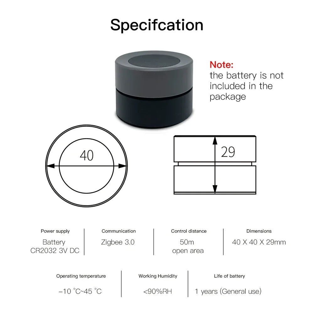 MOES ZigBee Smart Knob Switch Wireless Scene Controller