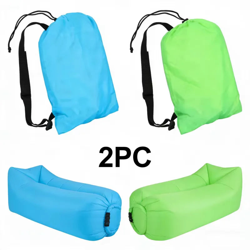 Inflatable Lounger Air Sofa Extra Thick Foldable Outdoor Couch