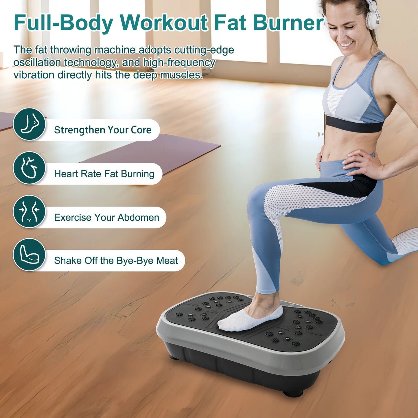 Vibration Plate Exercise Machine for Full Body Fat Burning Workout