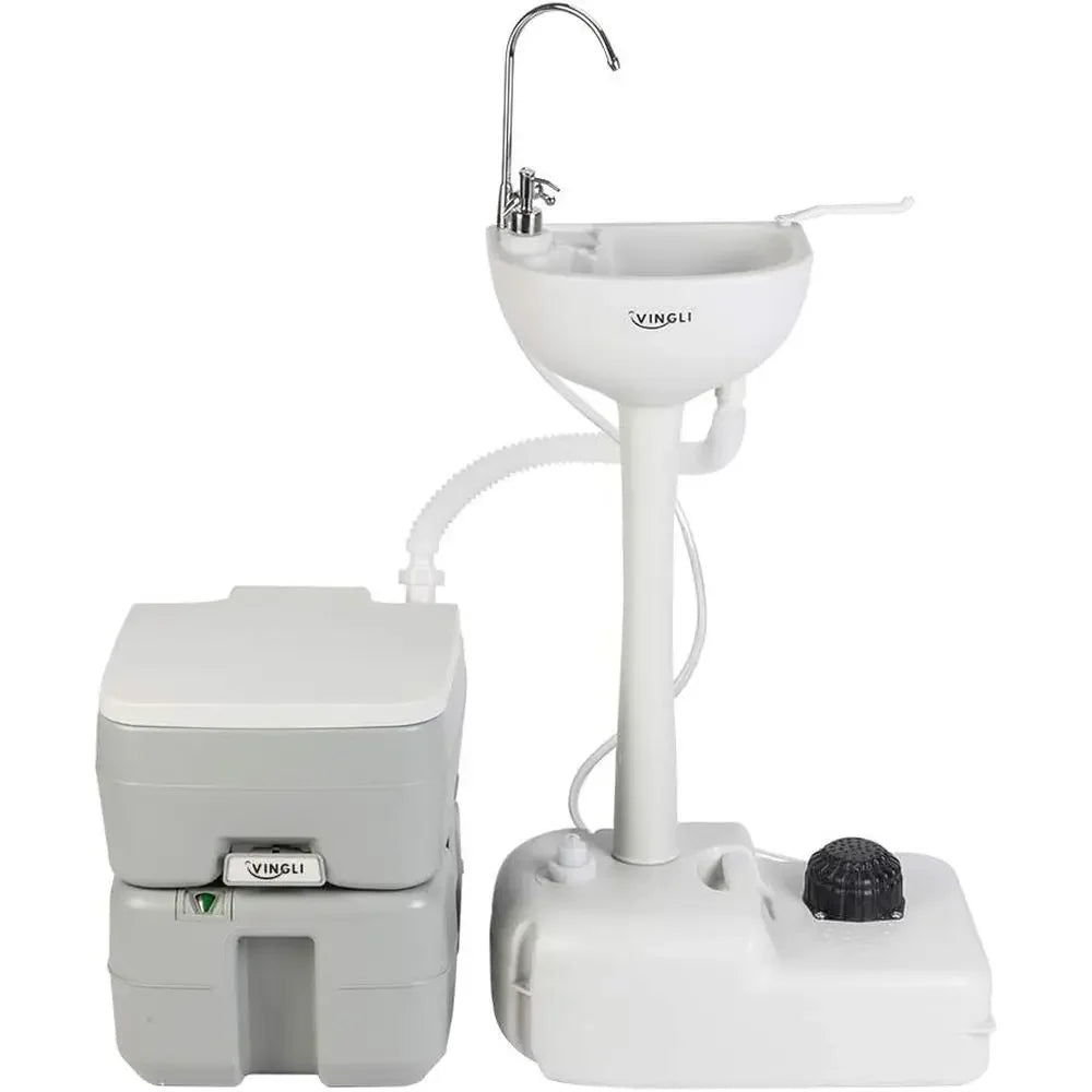 Compact Portable Sink And Toilet Combo For Camping