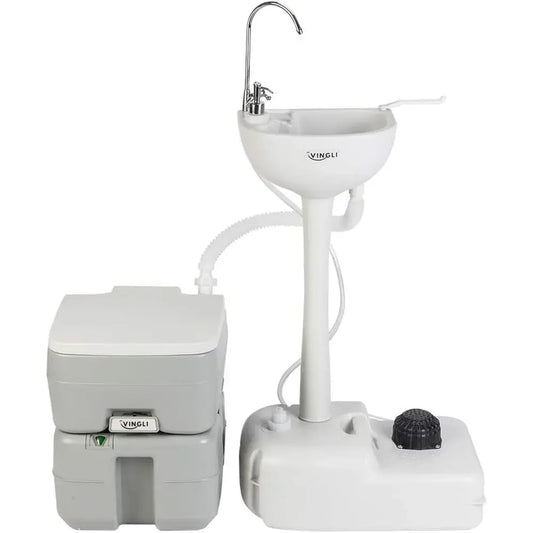 Compact Portable Sink And Toilet Combo For Camping