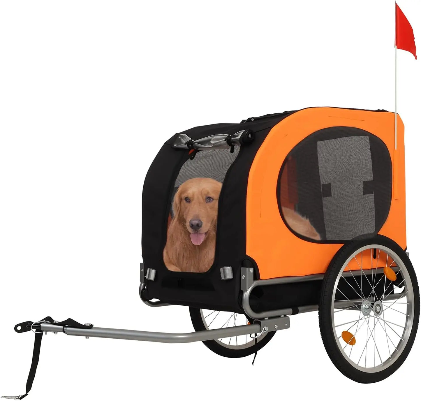 TWISTER.CK Foldable Dog Bike Trailer With Oxford Fabric Carrier