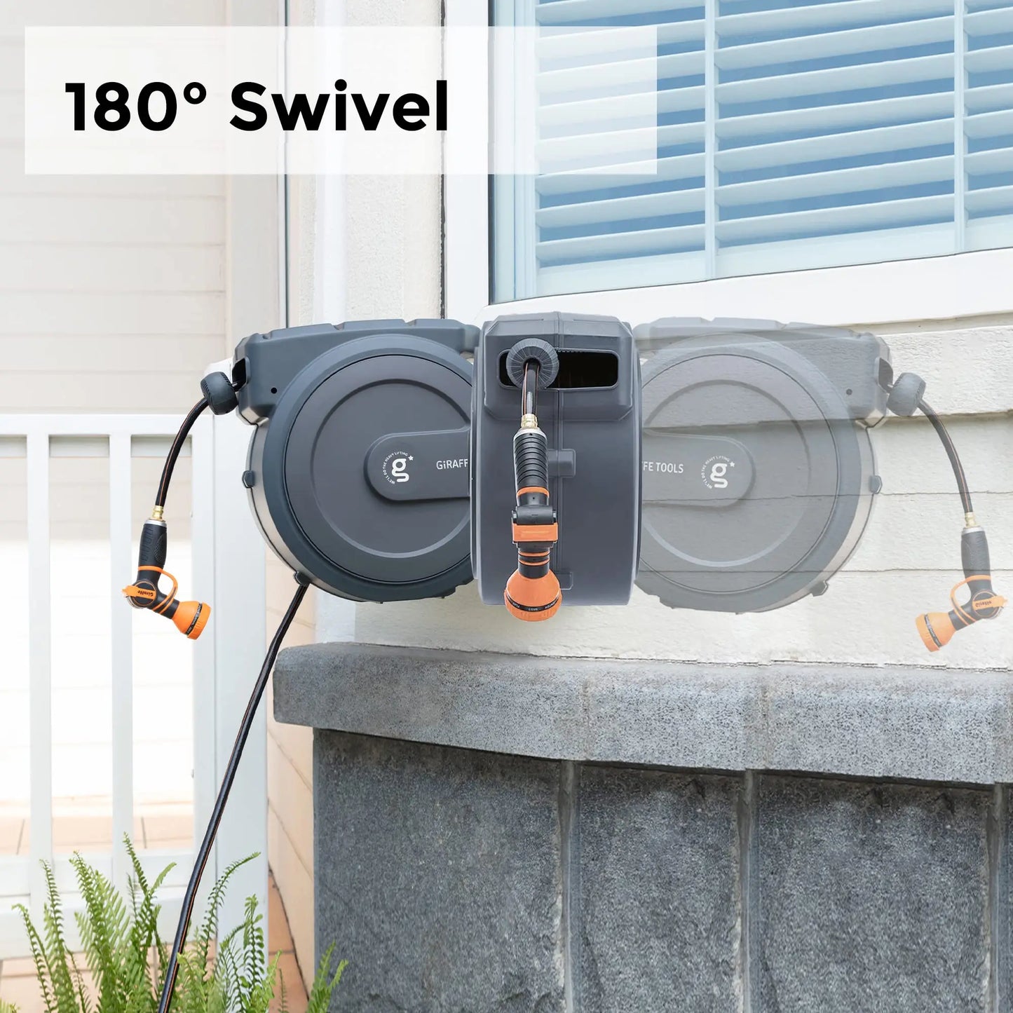 Giraffe Tools AW30 Retractable Wall Mounted Hose Reel
