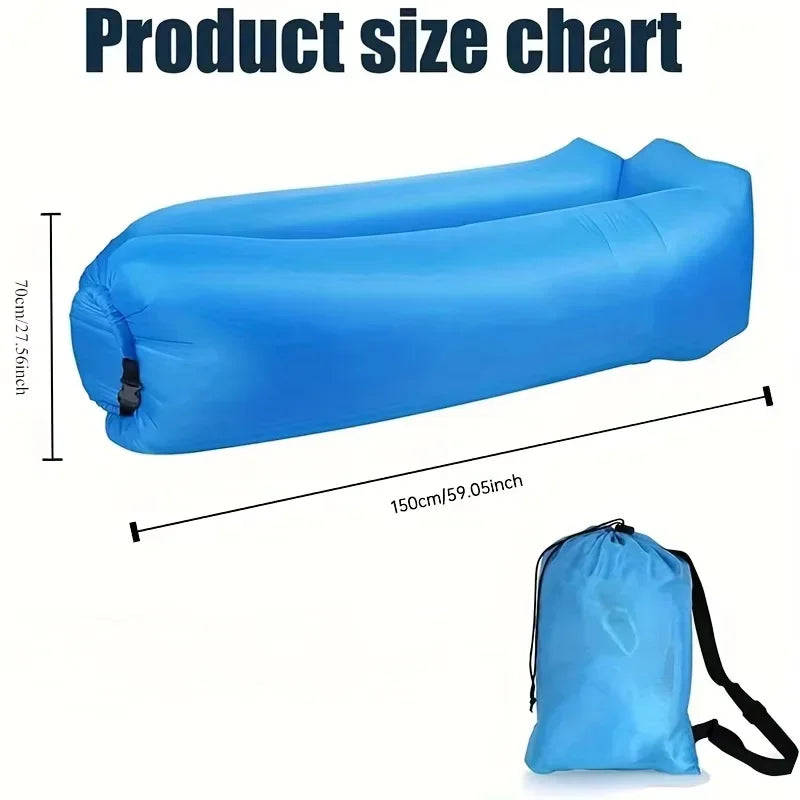 Inflatable Lounger Air Sofa Extra Thick Foldable Outdoor Couch