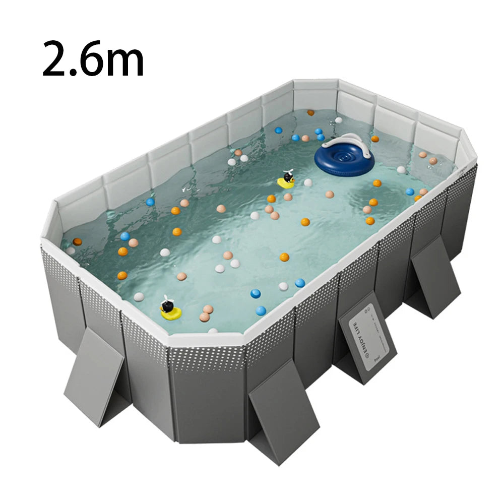Foldable Outdoor Pool For Garden NonInflatable Family Pool