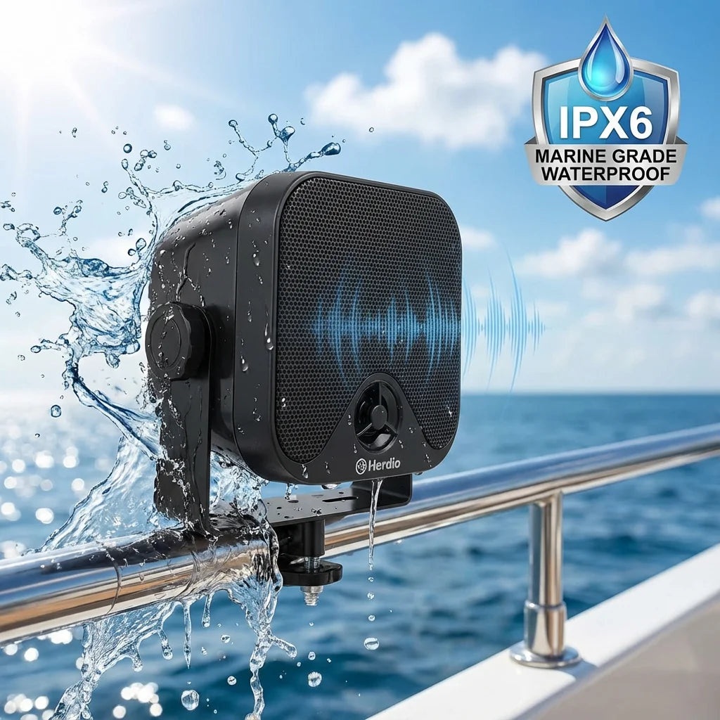 Herdio Bluetooth Marine Speaker 100W Waterproof Surface Mounted