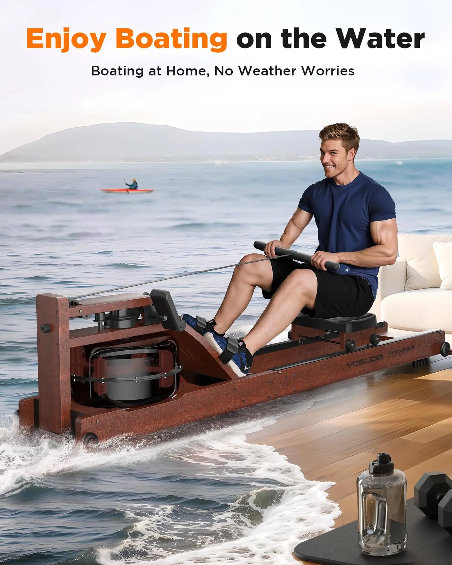 YOSUDA Water Rowing Machine for Home Use