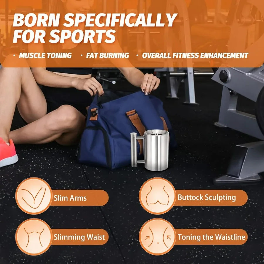 Heavy Stainless Steel Dumbbell Mug For Fitness Training