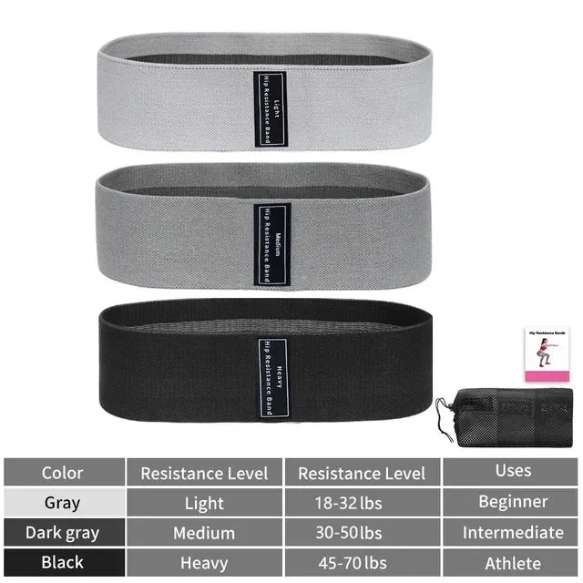 Glute Thigh Elastic Resistance Bands For Squat Workouts