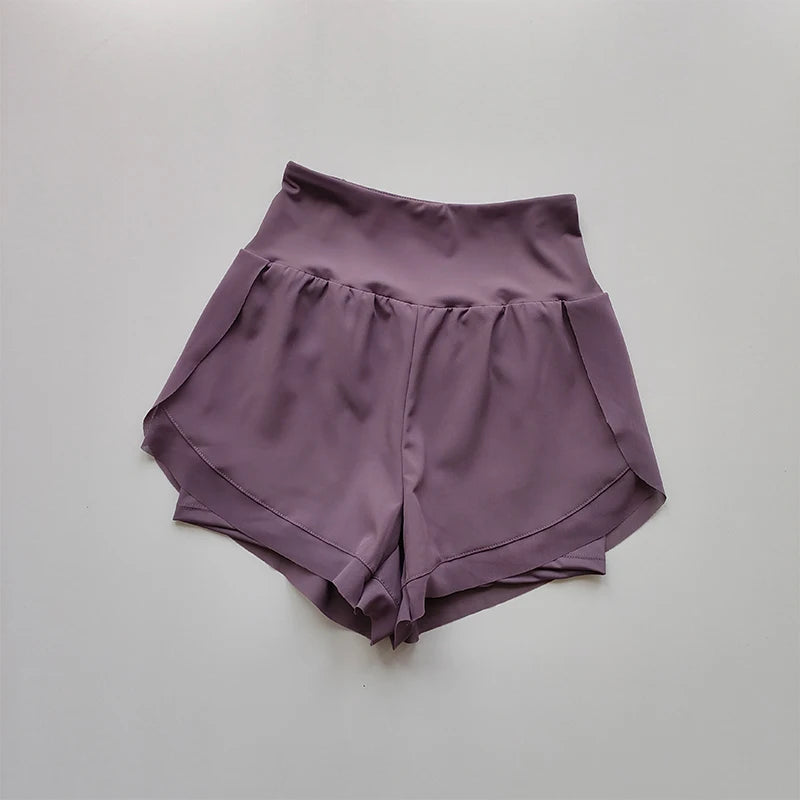 Women's 2-In-1 Mesh Quick-Dry Yoga Shorts High Waist