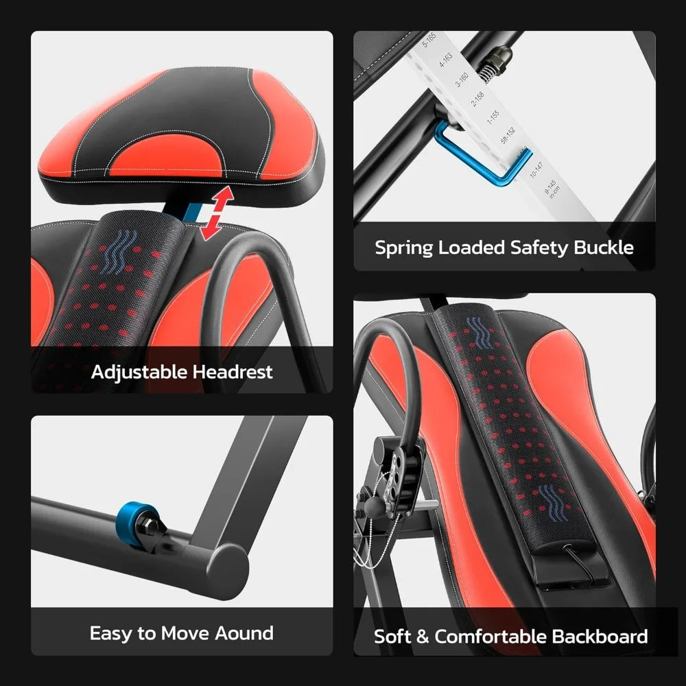 Inversion Table With Massage And Heat Remote Control