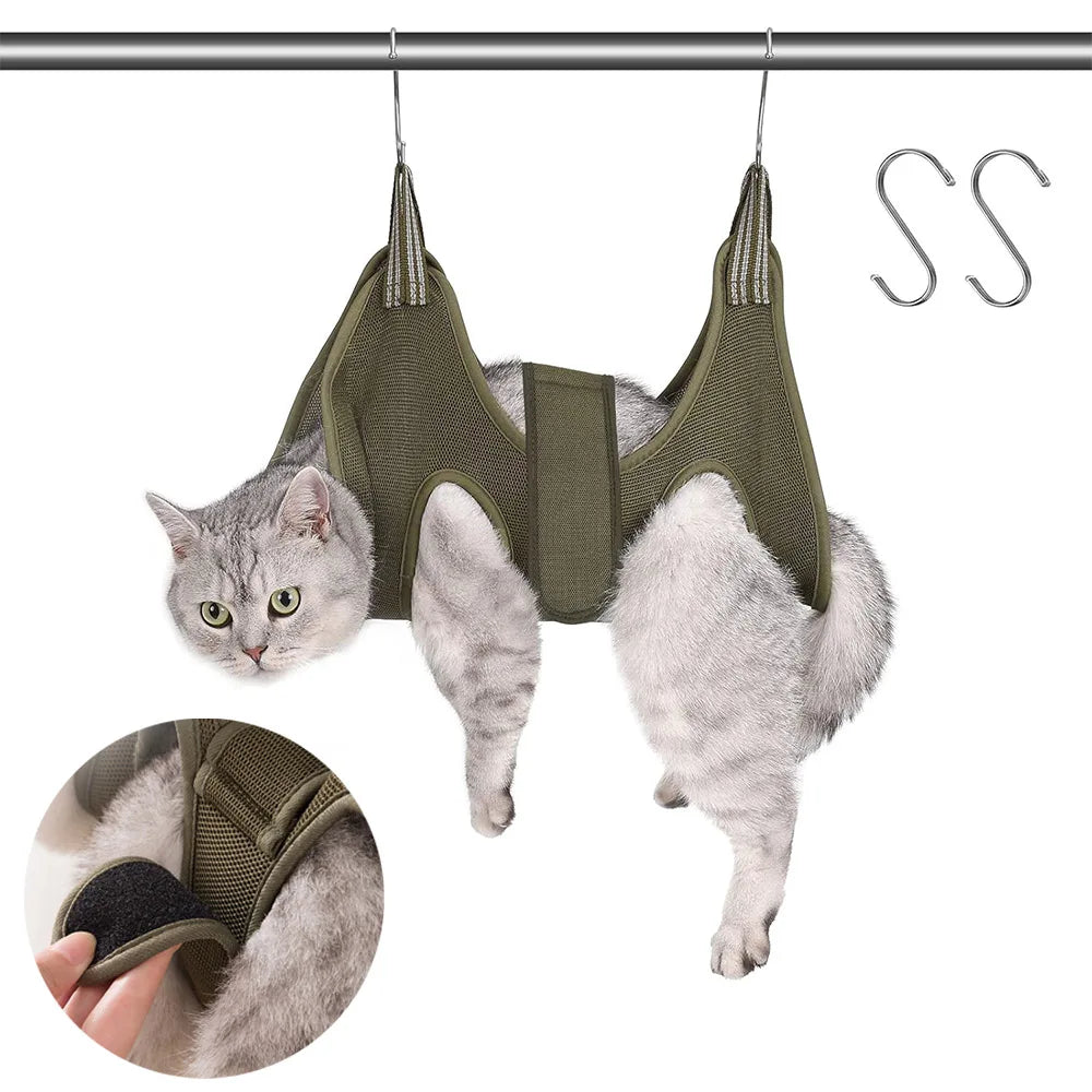 Pet Grooming Hammock Nail Clipper Fixer For Cats And Dogs