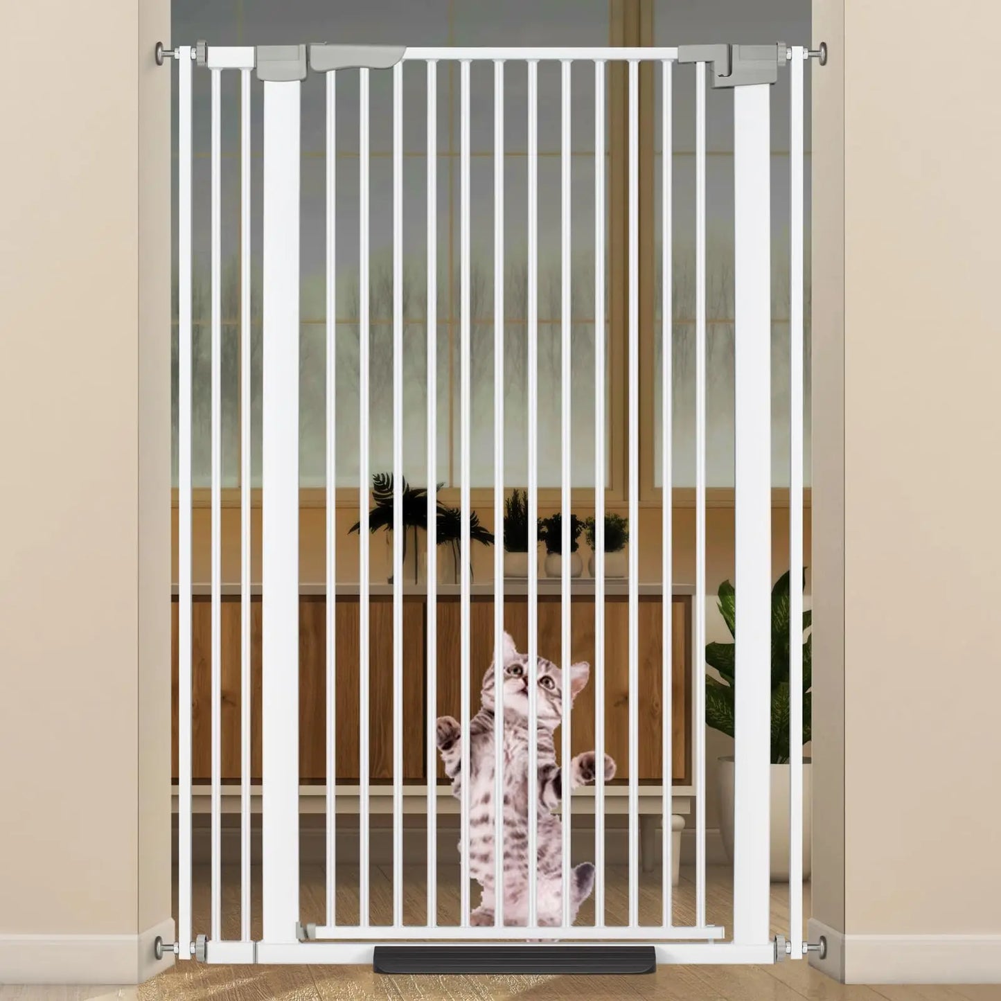Pet Gate Adjustable Auto Close With Extension Kits