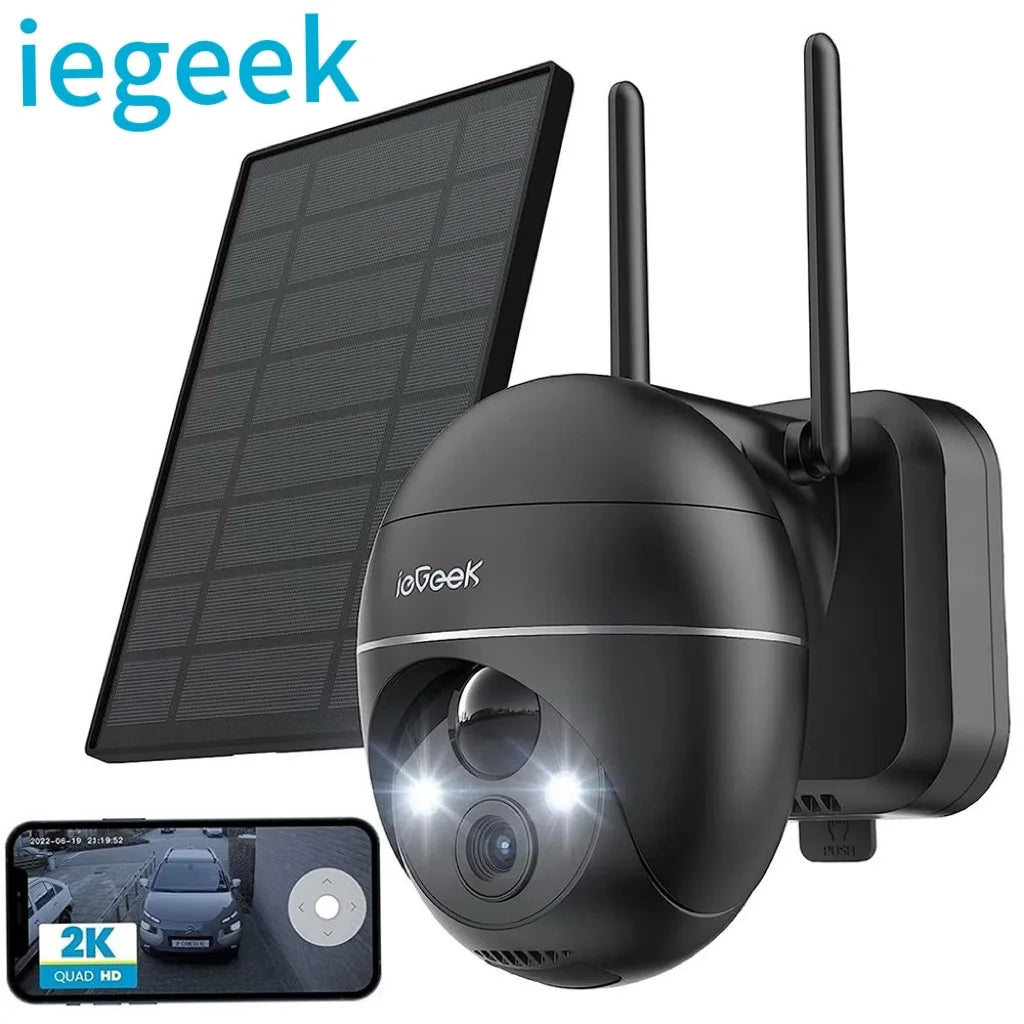 IEGEEK Outdoor 5MP Solar PTZ WiFi Surveillance Camera with PIR