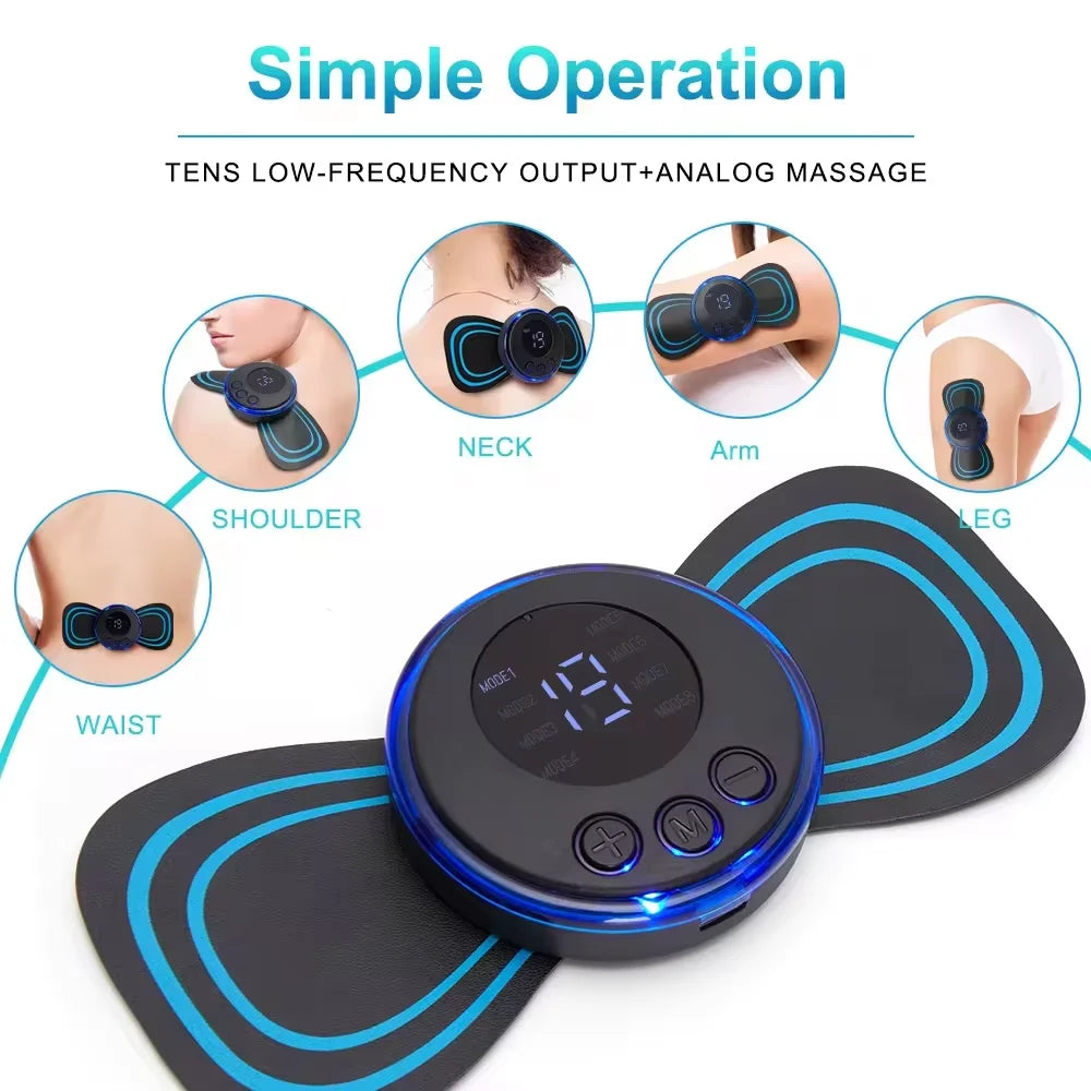 Electric Neck Massager EMS Muscle Stimulator For Back And Shoulders