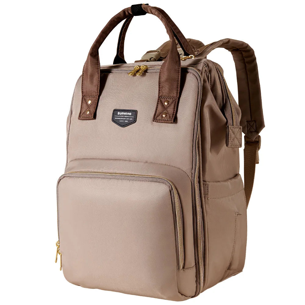 Sunveno Diaper Backpack Waterproof Travel Baby Bag with Multiple Compartments