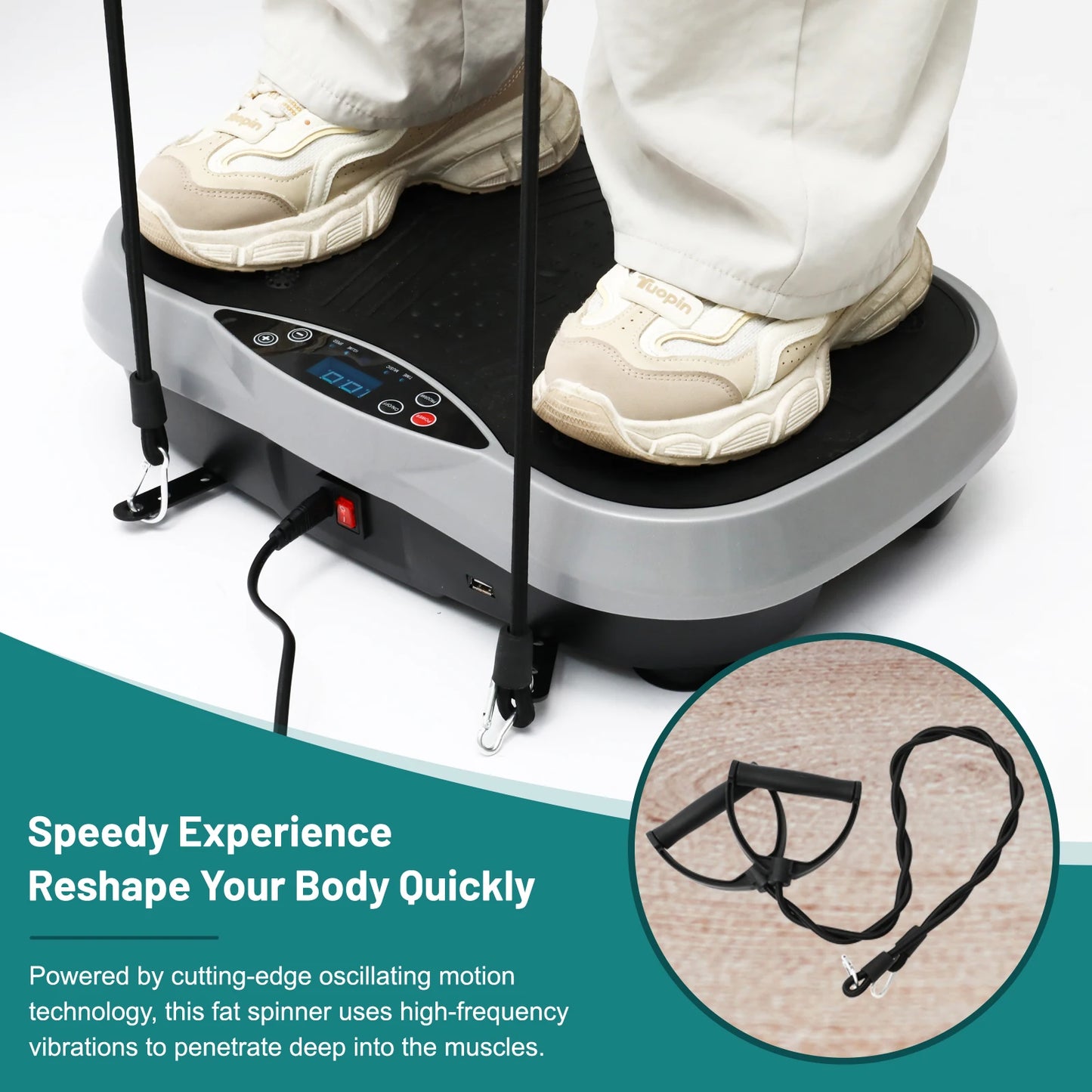Vibration Plate Exercise Machine for Full Body Fat Burning Workout
