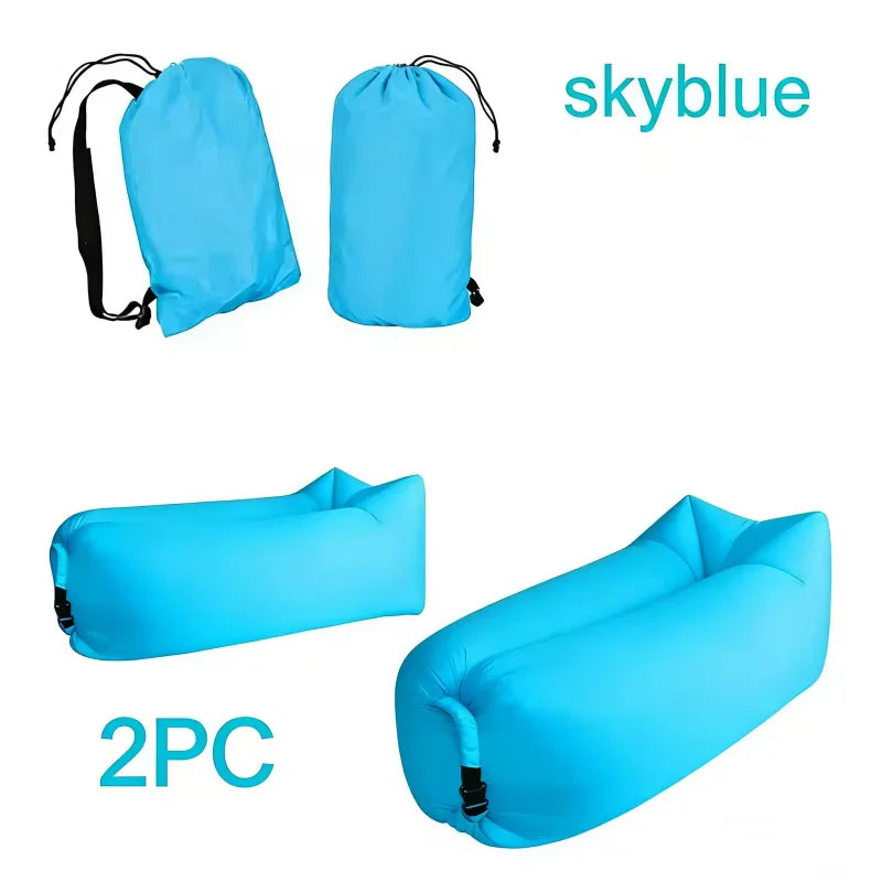 Inflatable Lounger Air Sofa Extra Thick Foldable Outdoor Couch