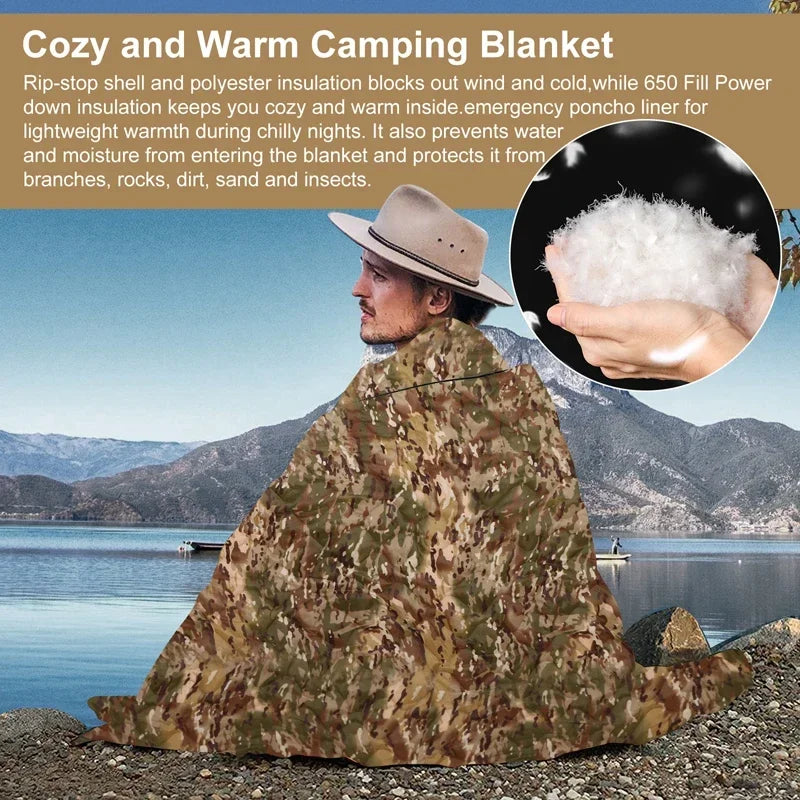 NONE Tactical Army Poncho Liner Woobie for Camping and Hunting