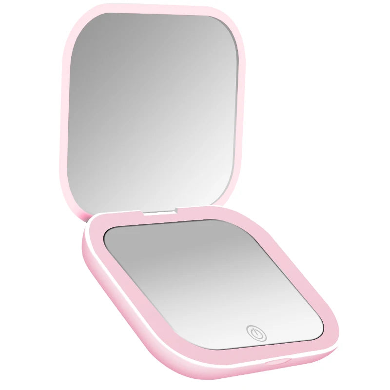 Cosmomiro Compact LED Makeup Mirror 1X2X Magnification