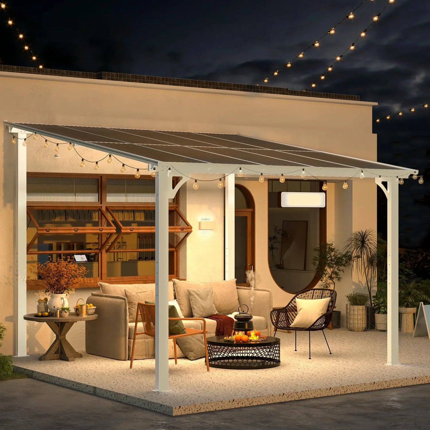 Wall Mounted Gazebo Pergola For Outdoor Patio Deck