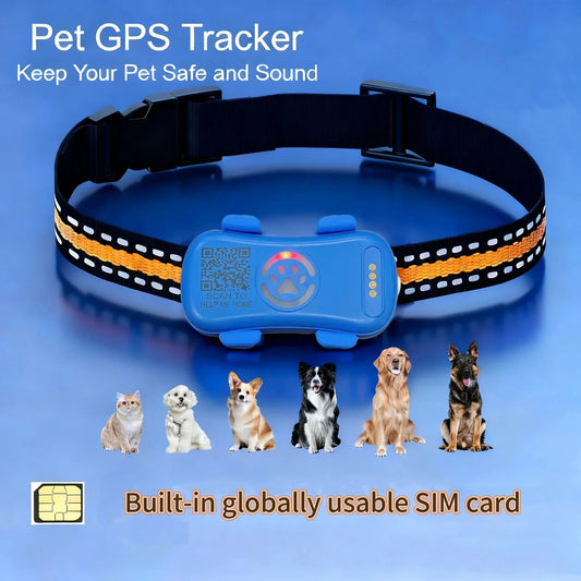 WANWAYTECH Real Time GPS Pet Tracker for Dogs and Cats
