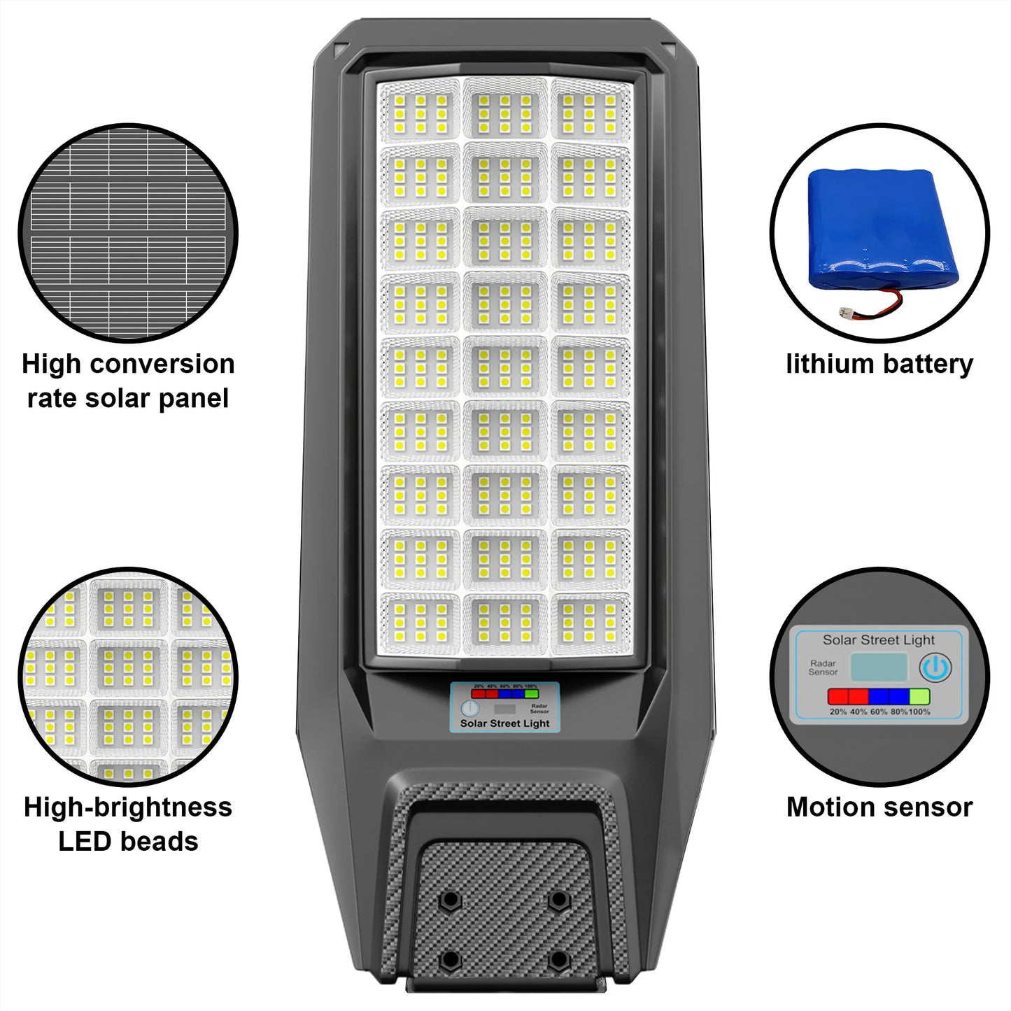 Outdoor Solar Motion Light With Dusk To Dawn Sensor