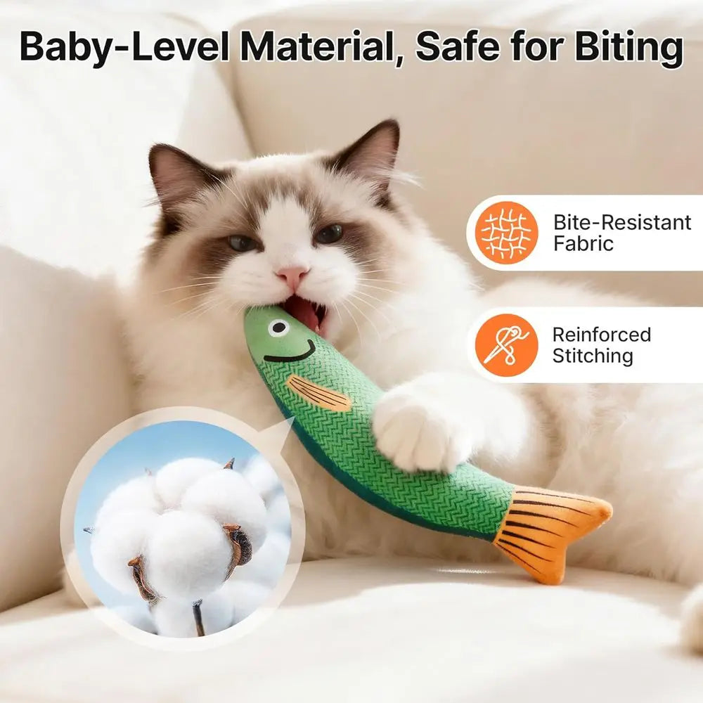 Cat Toys Saurysh, 3 Pack, Catnip Crinkle Sound, Soft and Durable, Interactive Kitten Kicker or Indoor Kitty Exercise 9.4 Inches